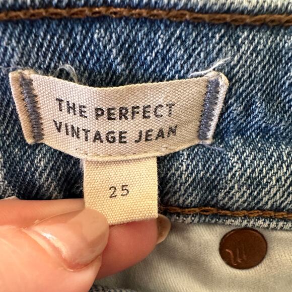 MADEWELL | The Perfect Vintage Jean Raw Hem Medium Earlside wash Jean | Size 25 - Picture 9 of 9